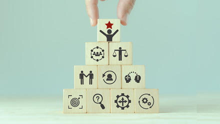 Talented human resources - company success concept. Talent management systems for sustainable business success. Helps you maximize the value of employees. Productive people, motivate others to grow.