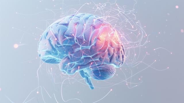 Image of an AI generated Human Brain with Interconnected Neural Pathways