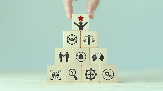 Talented human resources - company success concept. Talent management systems for sustainable business success. Helps you maximize the value of employees. Productive people, motivate others to grow.