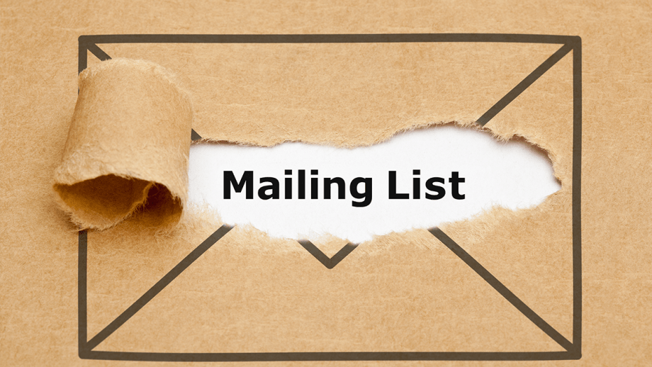 Mailing List Torn Paper Concept